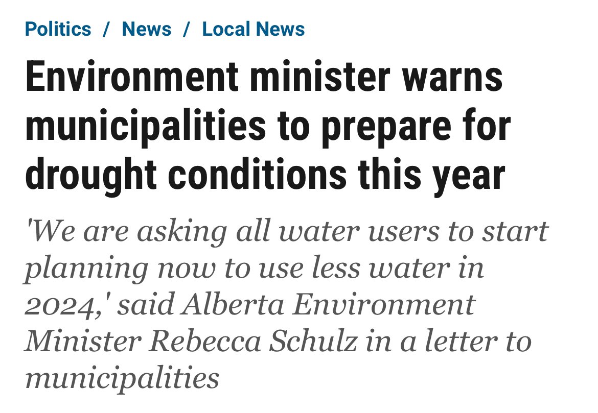 “Paul McLauchlin, president of the Rural Municipalities of Alberta (RMA), said Thursday he appreciates the province tackling the drought situation head on.' Read full article here 👉 calgaryherald.com/news/local-new…