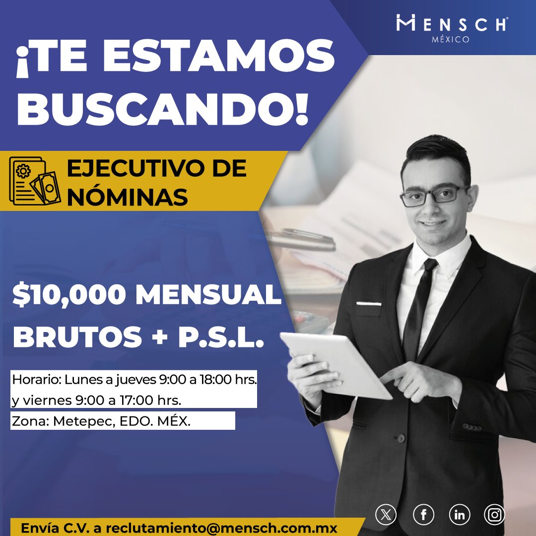 menschmx's tweet photo. ¿Buscas empleo? 📝✨ ¡Una gran oportunidad te está esperando! 💼🌟 #Empleo #Trabajo #OportunidadLaboral #vacantes https://t.co/sL4EjO4zoG