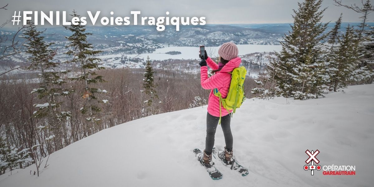 ❄️ La fièvre de l’hiver est là!

📷 Les voies ferrées créent peut-être de beaux paysages, mais il est risqué de s’en approcher de trop près. 

🚂 Les trains sont plus silencieux et plus rapides que vous ne le pensez! Trouvez un endroit plus sûr et évitez une tragédie ferroviaire.