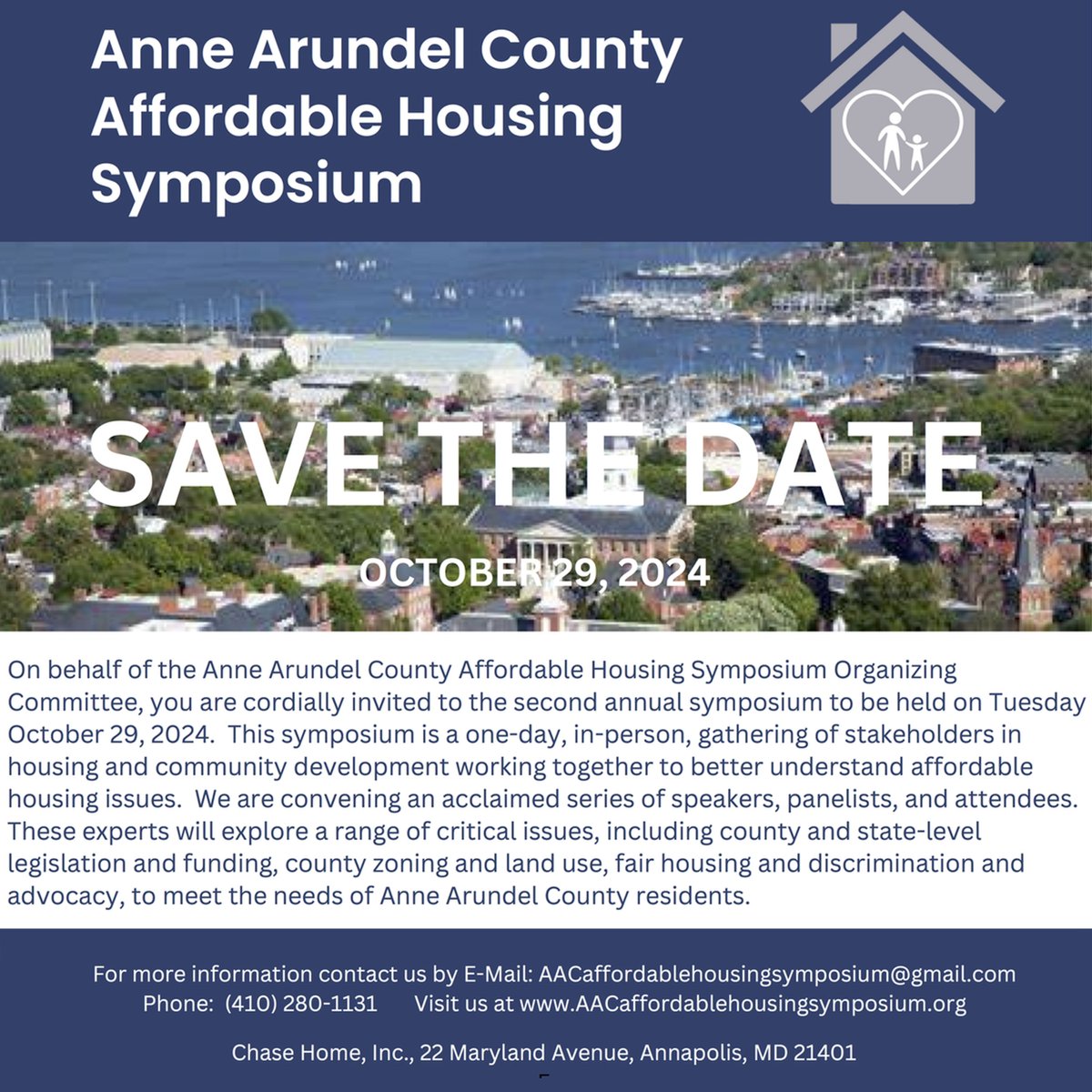 Save the date for our 2nd annual Affordable Housing Symposium on October 29th at the Crowne Plaza Hotel! We hope to see you there!