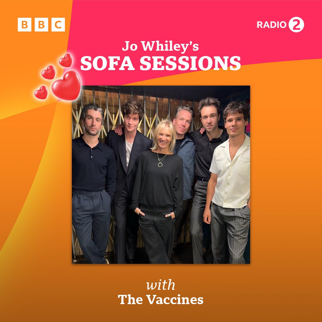thevaccines's tweet image. this is your 1 hour warning!! tune in to @BBCRadio2 tonight at 8pm for our sofa session at maida vale with @jowhiley ! enjoyyyy ❤️‍🔥