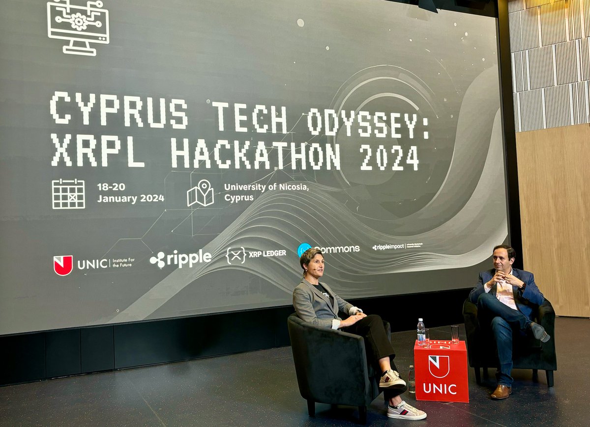 1/ It was very insightful to listen to the fireside chat between Lauren Weymouth, Director of @Ripple 's University Blockchain Research Initiative (UBRI), and Antonis Polemitis, CEO of @UNIC_ENG . 👇

#XRPLCommunity  #RippleImpact #UBRI