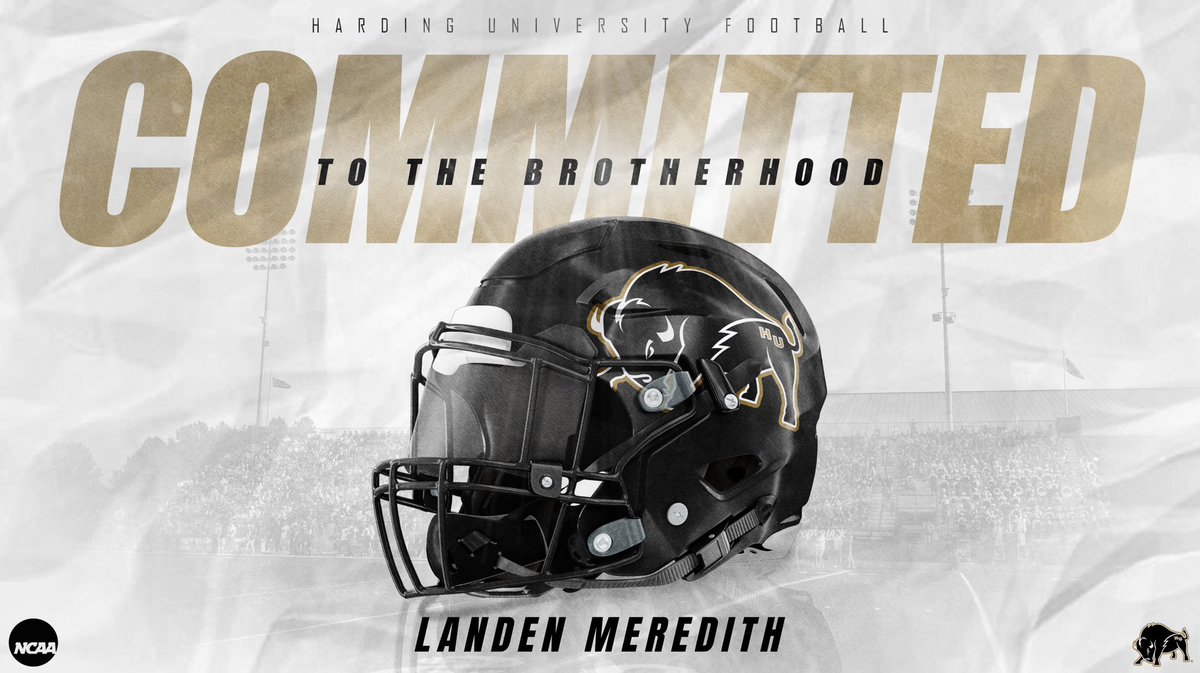 After a great official visit I’m excited to announce my commitment to Harding University ! 🦬 #Brotherhood