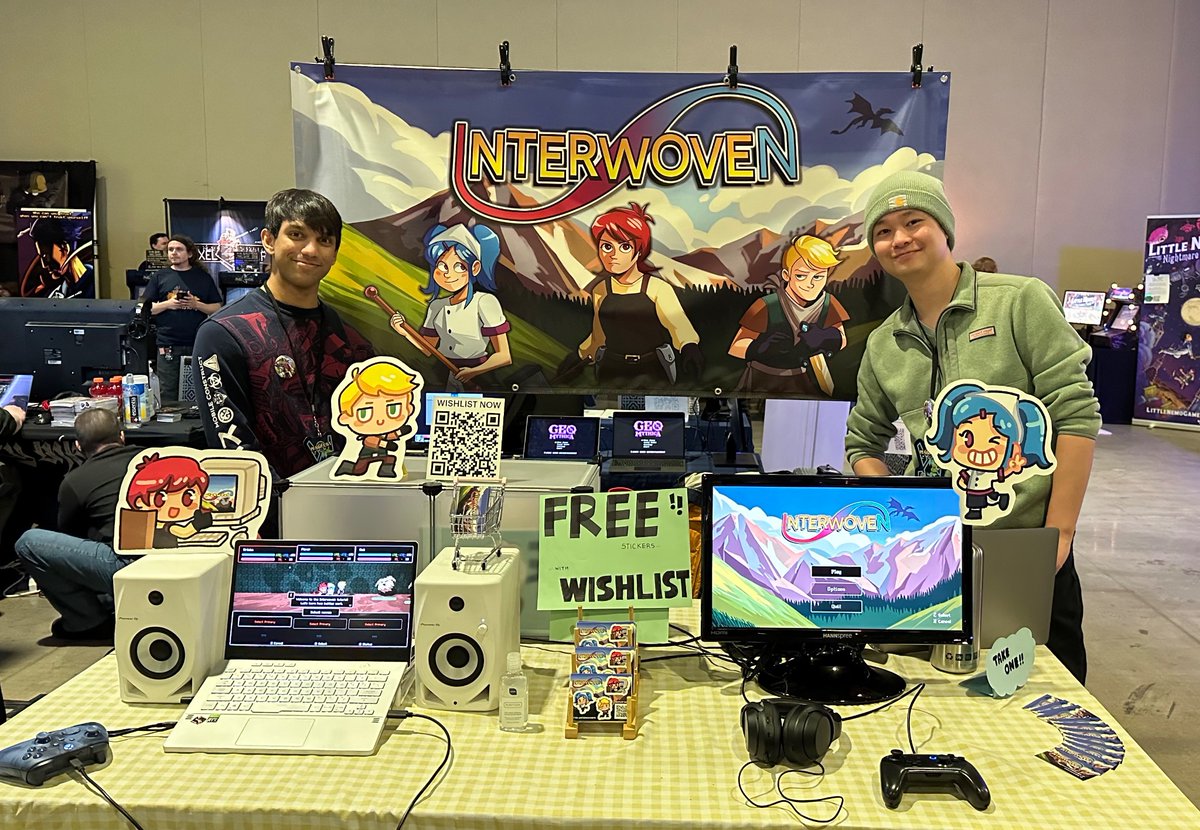 TrailthreadRPG's tweet photo. We’re tabling RIGHT NOW @MAGFest !! Come say hi!! #MAGFest2024 https://t.co/de4BrDdUyB