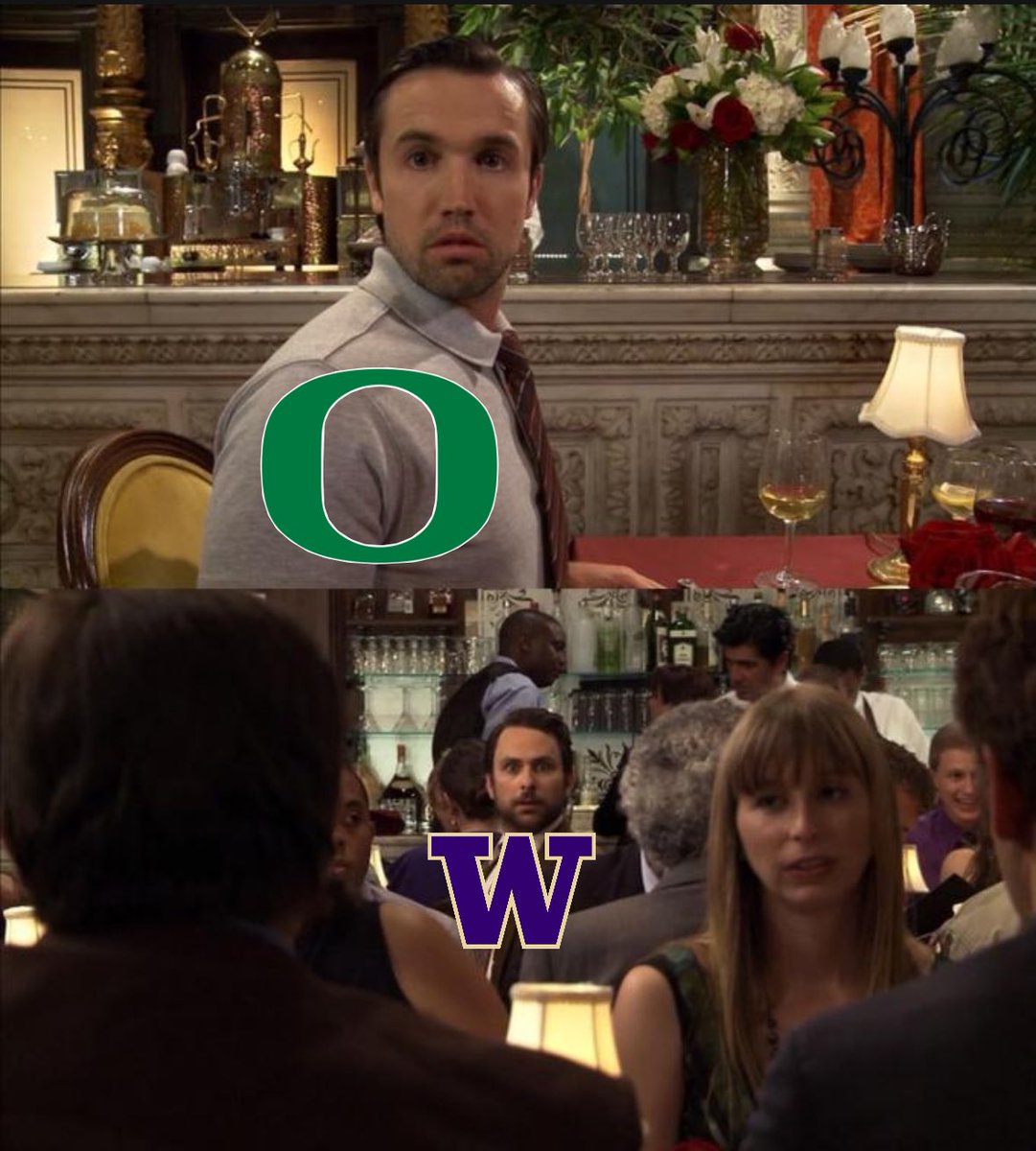 OregonHomer's tweet photo. Oregon and Washington fans seeing one another on Mariners Twitter soon after trying to kill each other for the last 5 months https://t.co/Nz32c1zgd2