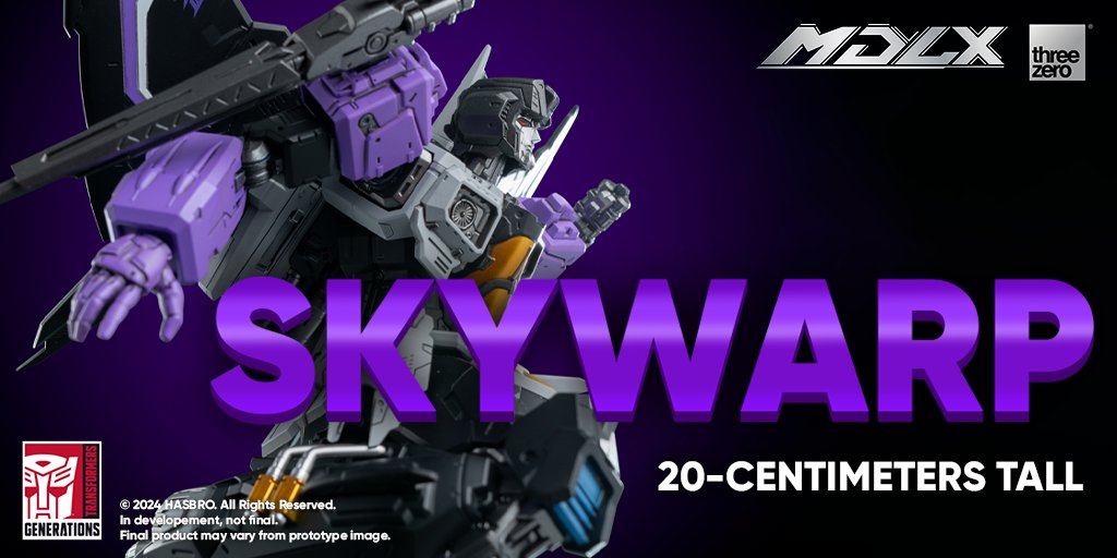 The next #HasbroPulse and @ThreezeroHK collaboration is here! Available now through March 14th, 2024, pre-order the #Transformers MDLX #Skywarp inspired by the elite #Decepticon seeker with the unique power of teleportation as seen in the 1980s cartoon The Transformers!