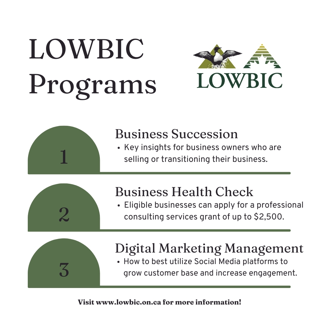 Here are some of the new programs that we are offering here at LOWBIC! For more information regarding any of these programs please visit our website lowbic.on.ca!