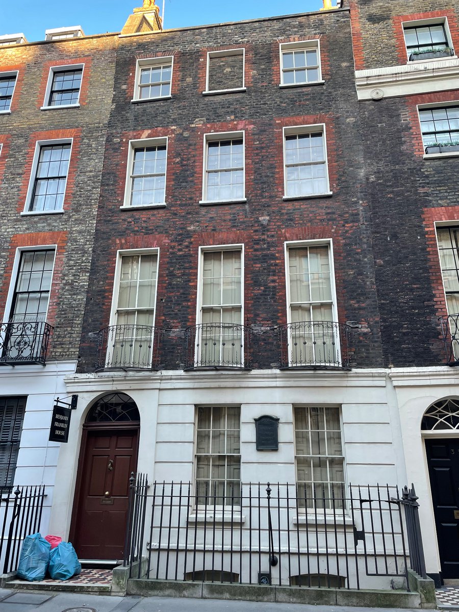 Obviously I had to find Benjamin Franklin’s London residence 
(Ignore the bin bags, they’re not an original feature)