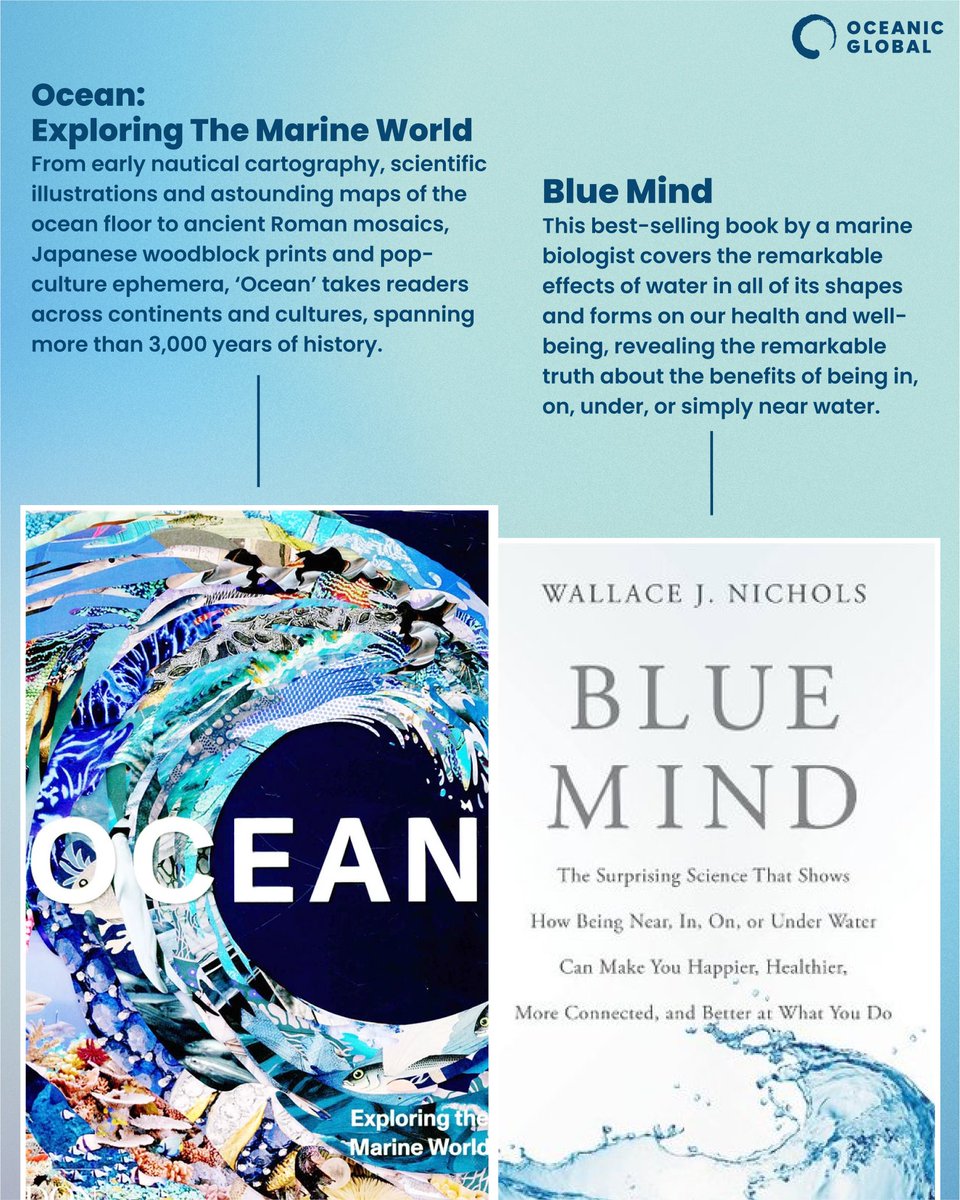 Immerse yourself in these reads and allow the ocean to ignite your inspiration ⬇️

1. 'Ocean: Exploring The Marine World' by <a href="/phaidonpress/">Phaidon</a>  &amp; <a href="/AMMelster/">Anne-Marie Melster</a>. 

2. 'Blue Mind' by Dr. <a href="/wallacejnichols/">Dr. Wallace J. Nichols</a>