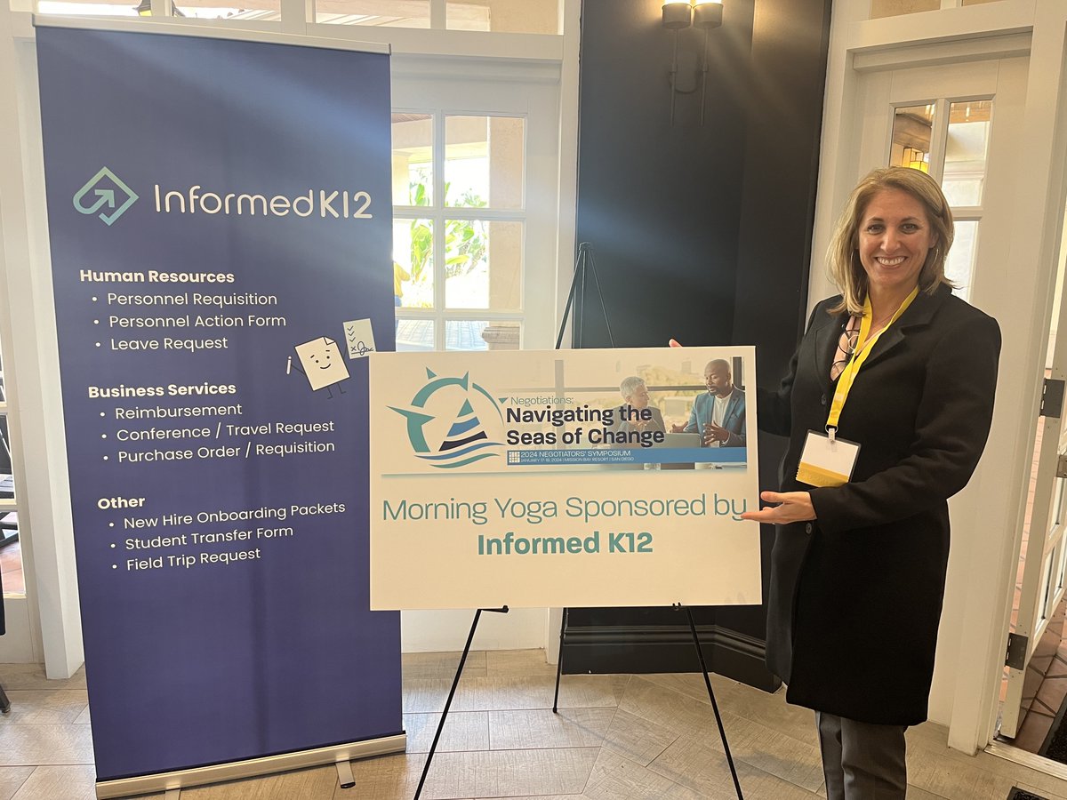 informedk12's tweet image. We're always grateful to join @ACSA_info at the Negoatiator's Symposium.

Our district partners are never "bent" out of shape over inefficient processes. 

Don't negotiate on security and efficiency.

informedk12.com/demo

#workflowsolutions #digitalforms #personnelmanagement
