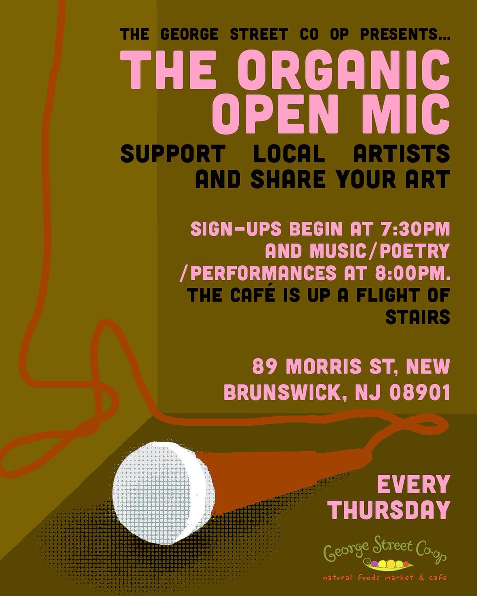 The Organic Open Mic is tonight!!!  Come on out to the Co-op for some good music and good vibes!!