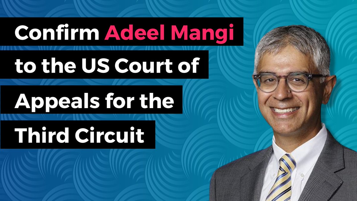 Two other notable nominees: Adeel Mangi and Sarah Russell whose commitment to equal justice proves exactly why we need them on the federal bench. 

It's time to #ConfirmMangi and #ConfirmRussell!
