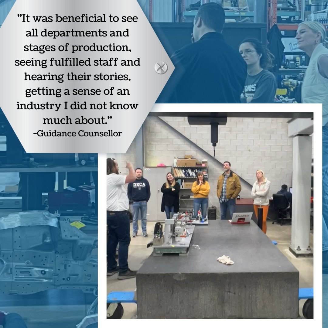 Our Trades PD series hosted local educators as they toured Answer Precision Technologies in Kitchener. Trades PD features helps guidance counsellors to better advise students about the skilled trades. Thanks to @StaeblerInsures for sponsoring. bepwr.ca/trades-pd