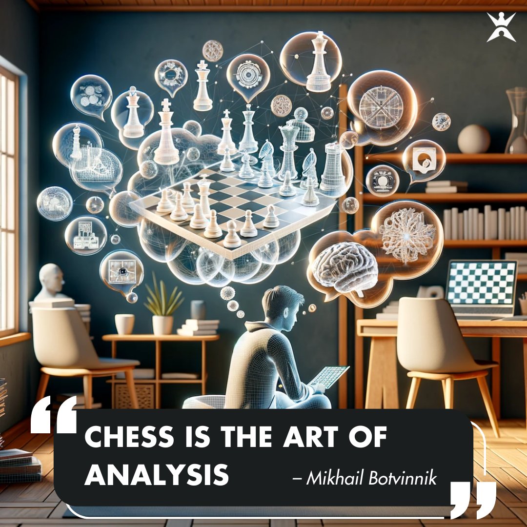 chessx_game's tweet image. #ChessArt #AnalysisGame #ThinkDeep #BotvinnikQuote #ChessIsLife