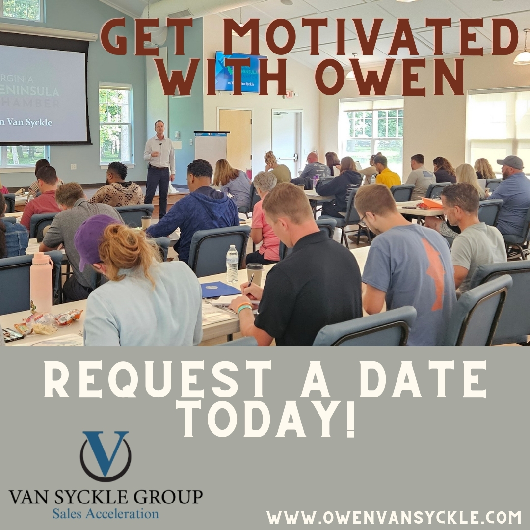 💥Book now an inspiring event for your sales team and or workforce 'Breaking Away' - a speaking engagement that promises to ignite your passion and propel you towards new horizons! #BreakingAway #Inspiration 
Phone: (757) 737-8587
Email: owen@vansycklegroup.com