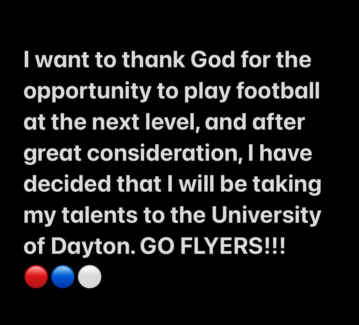 100% COMMITTED ✈️✈️ <a href="/DaytonFootball/">Dayton Football</a>