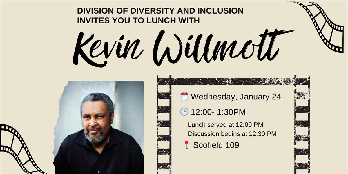 Part 3 of our 3-part MLK lecture series events. 

Wed, Jan 24 from 12-1:30pm. A small group lunch with Kevin Willmott, which includes free food and a chance to talk with Willmott in a small setting. Registration is required. roogroups.umkc.edu/FirstGen/rsvp_…