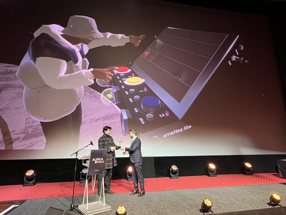 What an amazing award ceremony tonight! We had 55 nominees, 9 finalists and here are our 5 fantastic #AUREAAward #6 winners:

🏆 Innovation: @Motorica_ai
🏆 Impact: brainjo
🏆 Interaction: <a href="/limitlessflight/">JUMP by Limitless Flight</a>
🏆 Creative: <a href="/patchworld_/">PatchWorld</a>
🏆 Experience &amp; immersion: <a href="/HOLOPLOT/">HOLOPLOT</a>