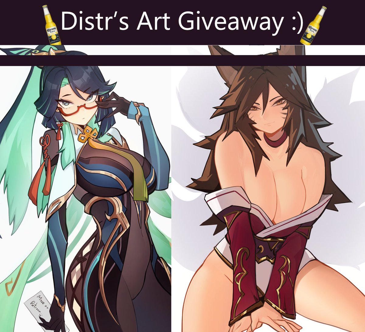 Close to 200k so I wanted to do a giveaway
rules:
- Follow me and Retweet this
- 1 Winner gets a free drawing from me in my style
- runs til 31st jan
- comment with a funny meme for extra chance
- If you like my stuff please consider supporting on patreon idk