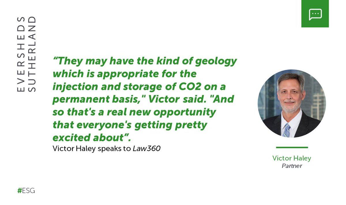 Eversheds Sutherland Partner Victor Haley speaks with <a href="/Law360/">Law360</a> about growing interest in ESG-focused opportunities in the real industry. #ESG esglobal.law/3vN5Ayc
