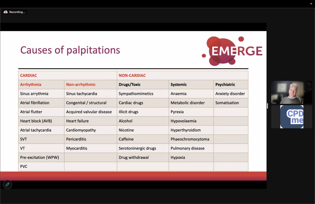 Amazing #CPD #webinar tonight by @mattreed73 Covering Palpitations - Don't get in a Flutter! Covering causes & management of patients with arrhythmia's - Catch the recording tomorrow on our CPDhub - Download the FREE CPDme App qrco.de/CPDAPP today #CPDMADESIMPLE #FOAMed