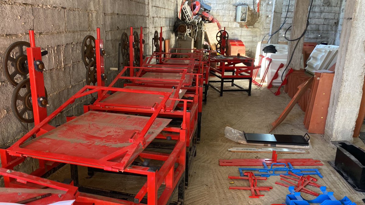 BuildworksS's tweet image. Roof tile production plant in Morocco this team can produce 1000s of tiles per week, with good aesthetics,  for cooler buildings and quieter environment inside during  the rain.