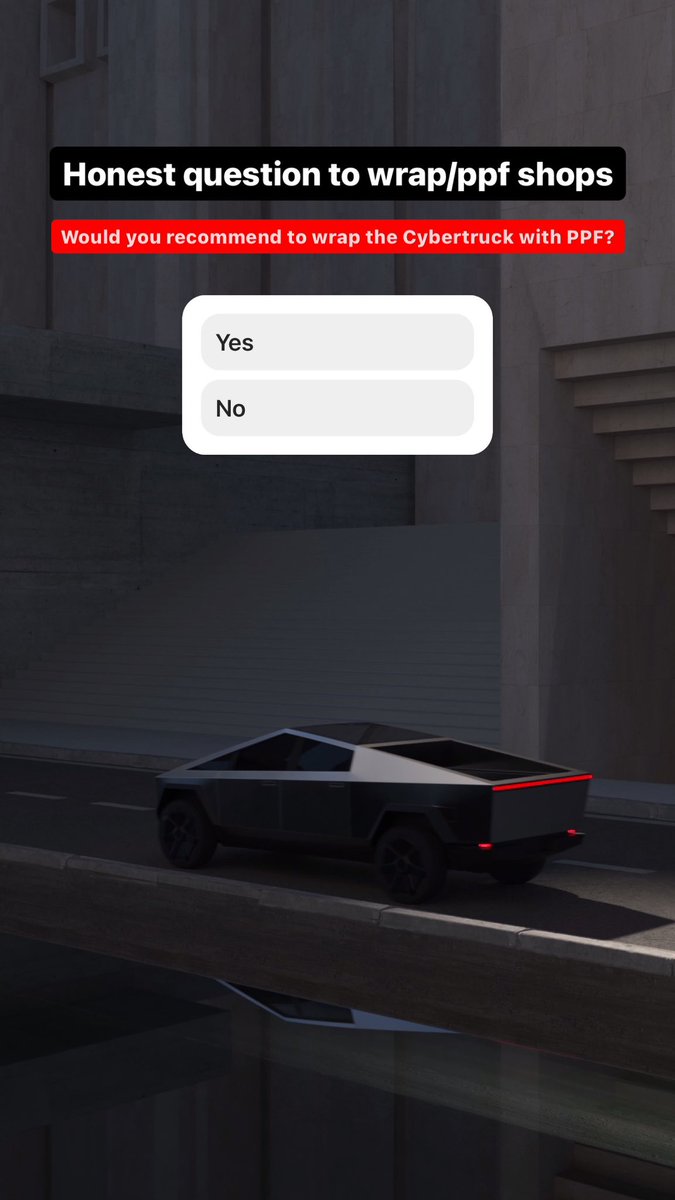 SignMakerTools's tweet image. Would you recommend to wrap the Cybertruck with PPF (Paint Protection Film)? #Cybertruck #ppf #wrap