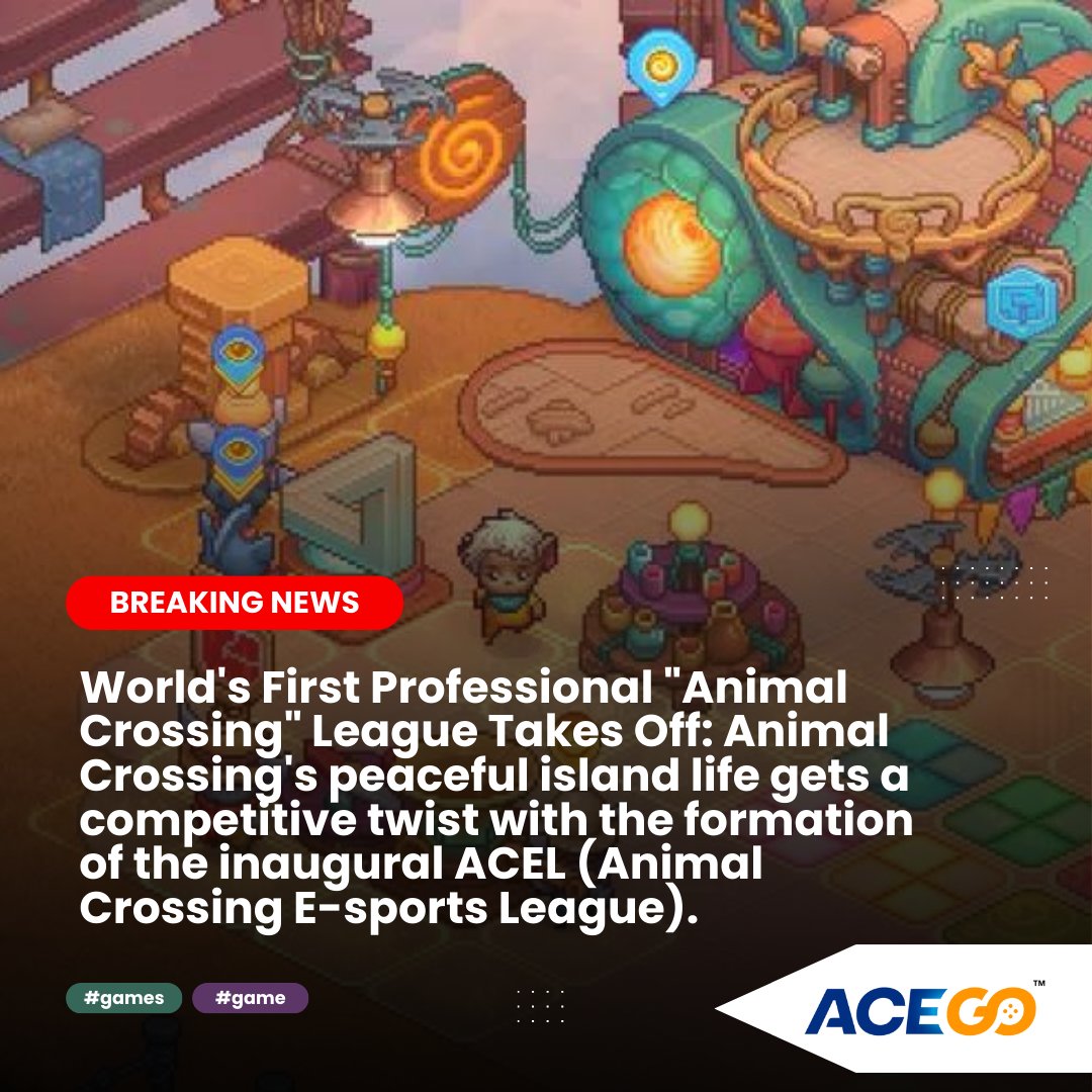 ACEGO_HQ's tweet image. World's First Professional "Animal Crossing" League Takes Off: Animal Crossing's peaceful island life gets a competitive twist with the formation of the inaugural ACEL (Animal Crossing E-sports League). . #ACEL #eSports #games #GameFi