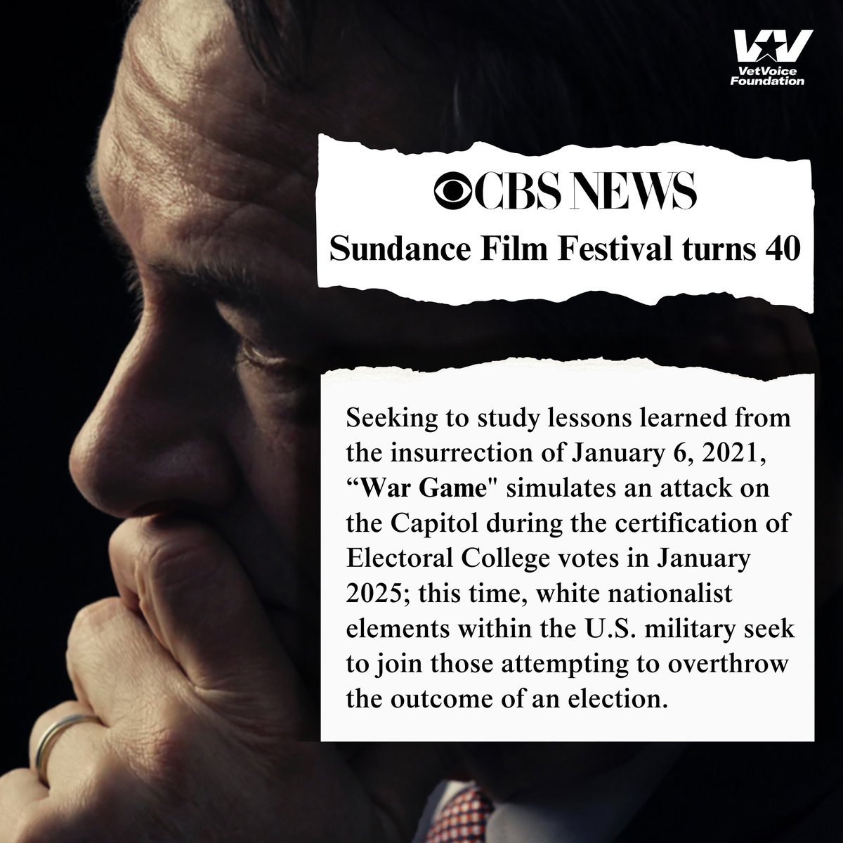 Great description of the new documentary film 'War Game,' featuring our work, from @CBSNews. 'War Game' will be debuted at the Sundance Film Festival in the upcoming week. READ MORE: cbsnews.com/news/sundance-…