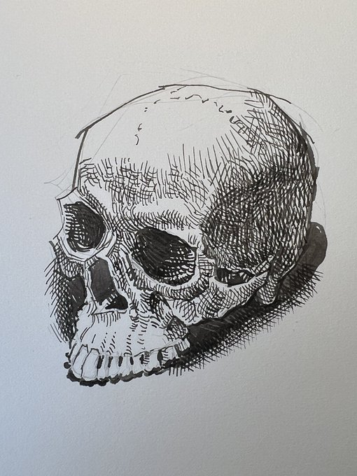 testing out a new fude pen