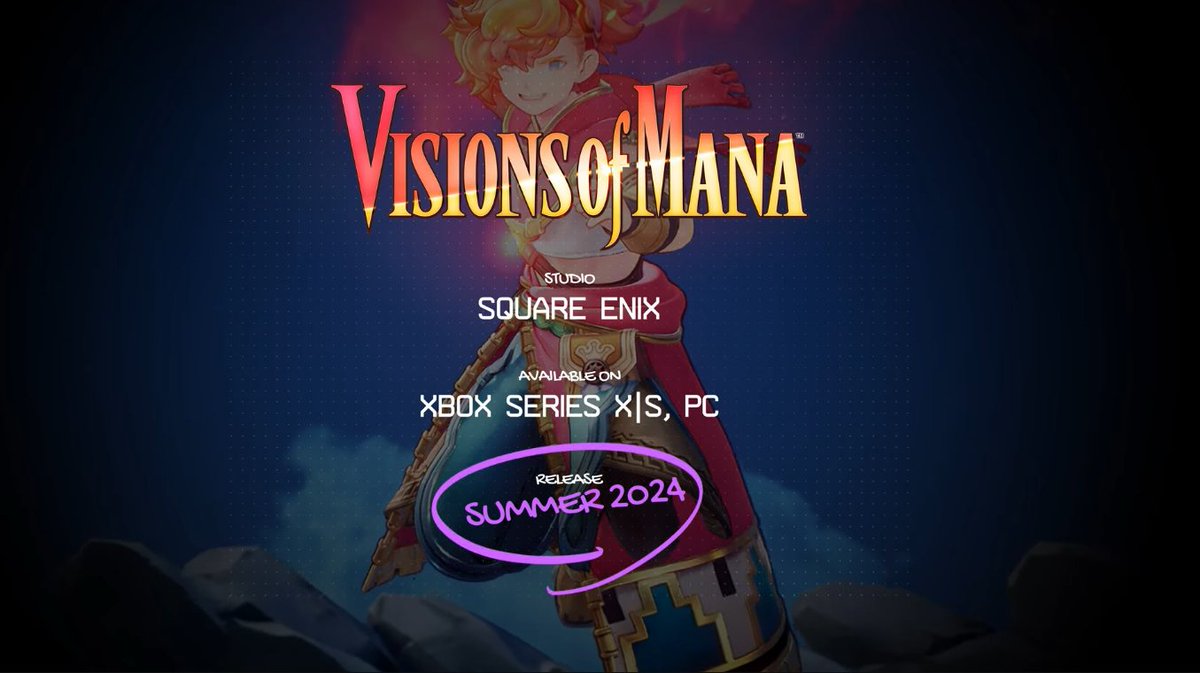 XboxJapanClub's tweet image. Visions of Mana
リリース日　2024年夏

#xbox #xboxjp #Developer_Direct