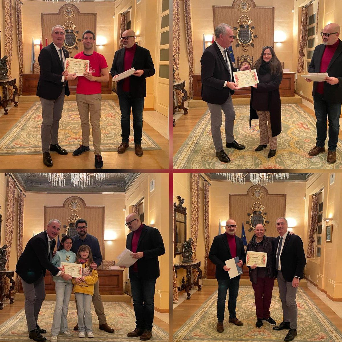 segovia_es's tweet photo. 👉🏻Esta tarde los ganadores del concurso de la decoración navideña de balcones y fachadas y de Belenes han recibido sus premios. 
➡️También se han entregado los diplomas a los participantes en la Muestra de Villancicos “Ciudad de Segovia” https://t.co/IvAaGpQs9K