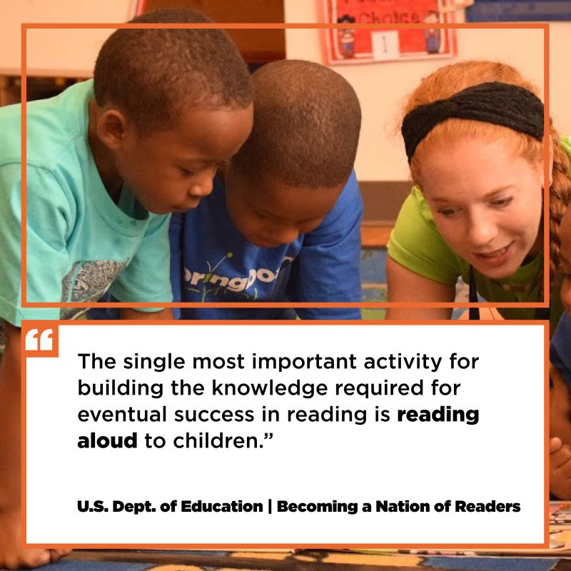 springboardNTL's tweet photo. DYK? Reading aloud to kids is a powerful tool for literacy success. As part of our program, we host workshops to support families become confident at-home reading coaches for their kids. In fact, we've seen families have a 53% increase in minutes reading daily after our workshop. https://t.co/gmQ8VwTes2