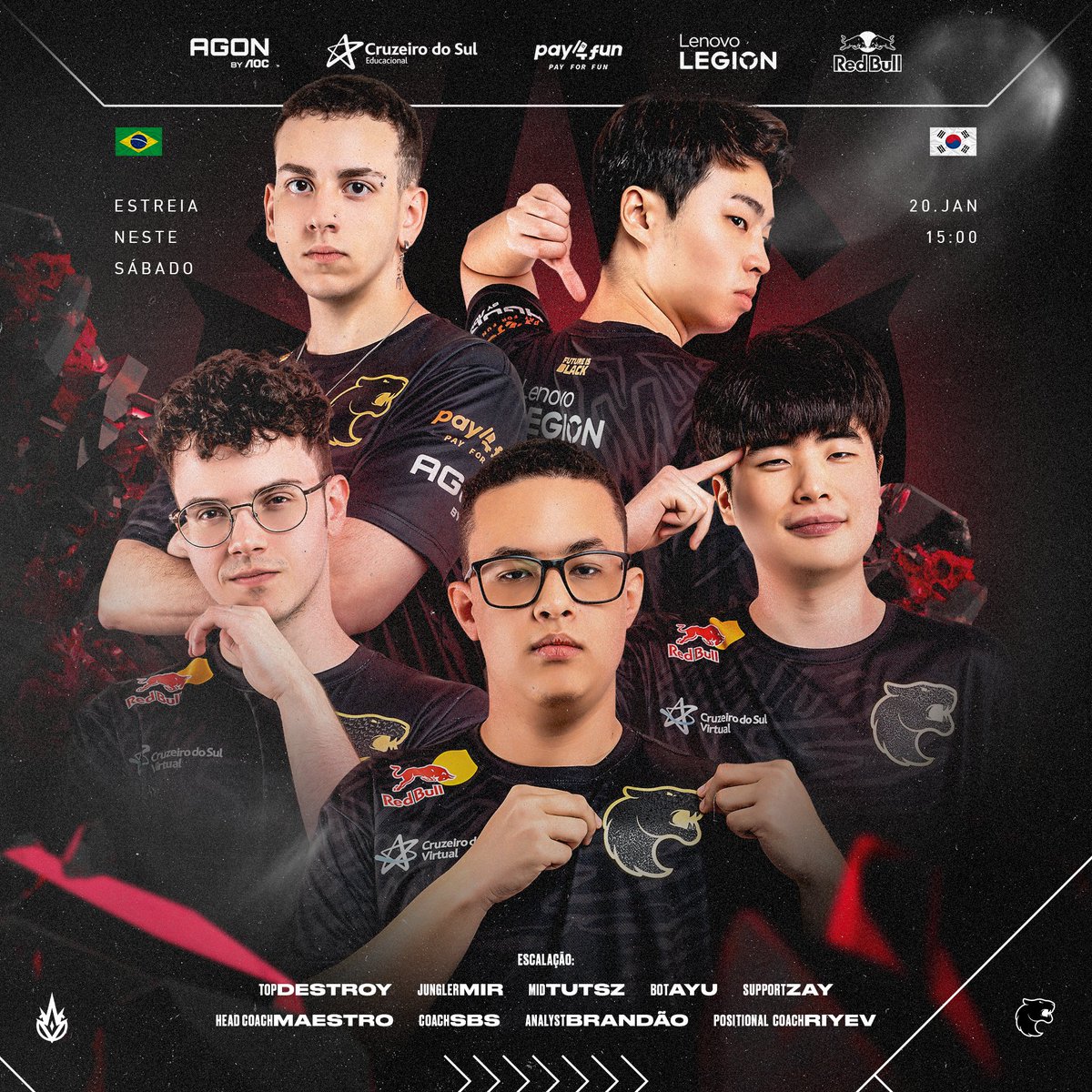 Estamos escalados para o 1° #DIADEFURIA do #CBLOL 2024! 🐾

Neste sábado, às 15h, estreia da #FURIALoL vs <a href="/fluxogg/">Fluxo W7M</a>.