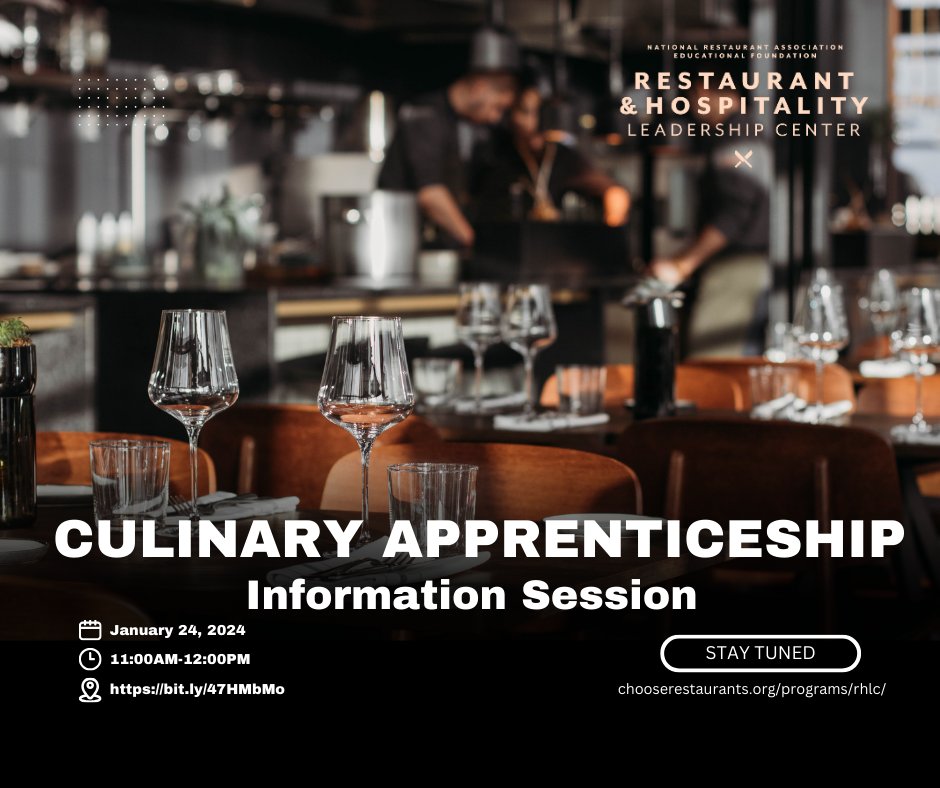 jimwilsonRVA (@jimwilsonrva) on Twitter photo On January 24th at 11AM join the <a href="/NRAEF/">NRAEF</a> for an info session to learn how your business can become part of the Registered Restaurant Youth Apprenticeship (RYRA) Program. <a href="/corestassoc/">Colorado Restaurant Association</a> <a href="/derestaurant/">DE Restaurant Assn</a> <a href="/LaRestAssoc/">LRA</a> <a href="/RestaurantsinMD/">Restaurant Association of MD</a> <a href="/prlaorg/">Pennsylvania Restaurant & Lodging Association</a> #apprenticeship restaurant.zoom.us/meeting/regist… On January 24th at 11AM join the <a href="/NRAEF/">NRAEF</a> for an info session to learn how your business can become part of the Registered Restaurant Youth Apprenticeship (RYRA) Program. <a href="/corestassoc/">Colorado Restaurant Association</a> <a href="/derestaurant/">DE Restaurant Assn</a> <a href="/LaRestAssoc/">LRA</a> <a href="/RestaurantsinMD/">Restaurant Association of MD</a> <a href="/prlaorg/">Pennsylvania Restaurant & Lodging Association</a> #apprenticeship restaurant.zoom.us/meeting/regist…