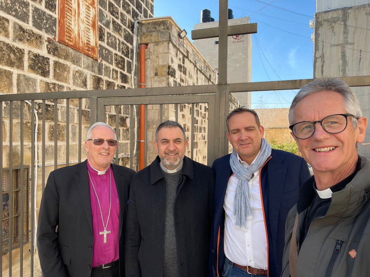Very good to come to St Andrew's Ramallah on final morning to hear from Fr Fadi Diab of the psychological and economic impact of the war for those living in West Bank and the restrictions on movement for the clergy and parishes with so many people having lost their incomes