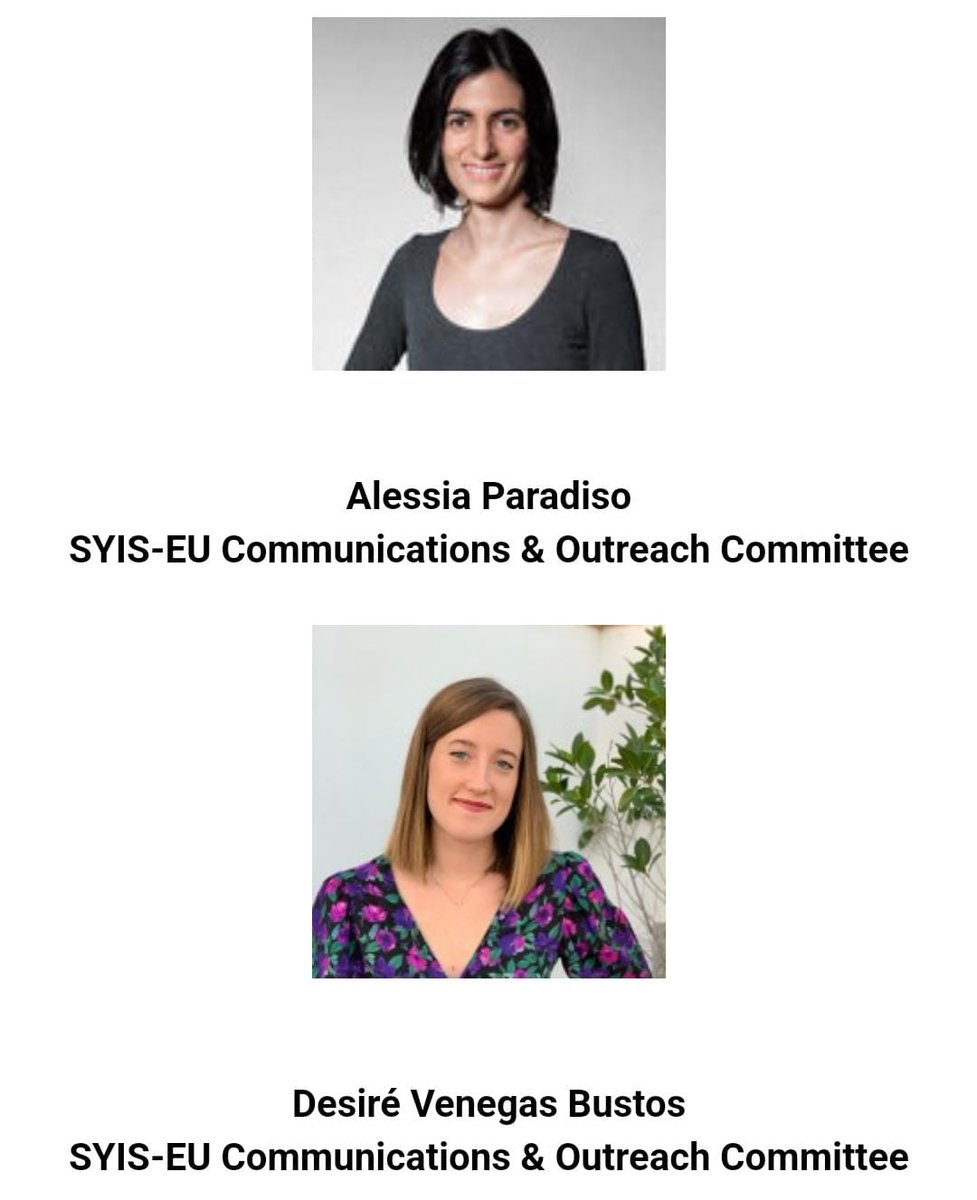 Excited to welcome our two new members of the Communications & Outreach Committee!! Welcome to the team @a_paradiso and @VenegasDesire !