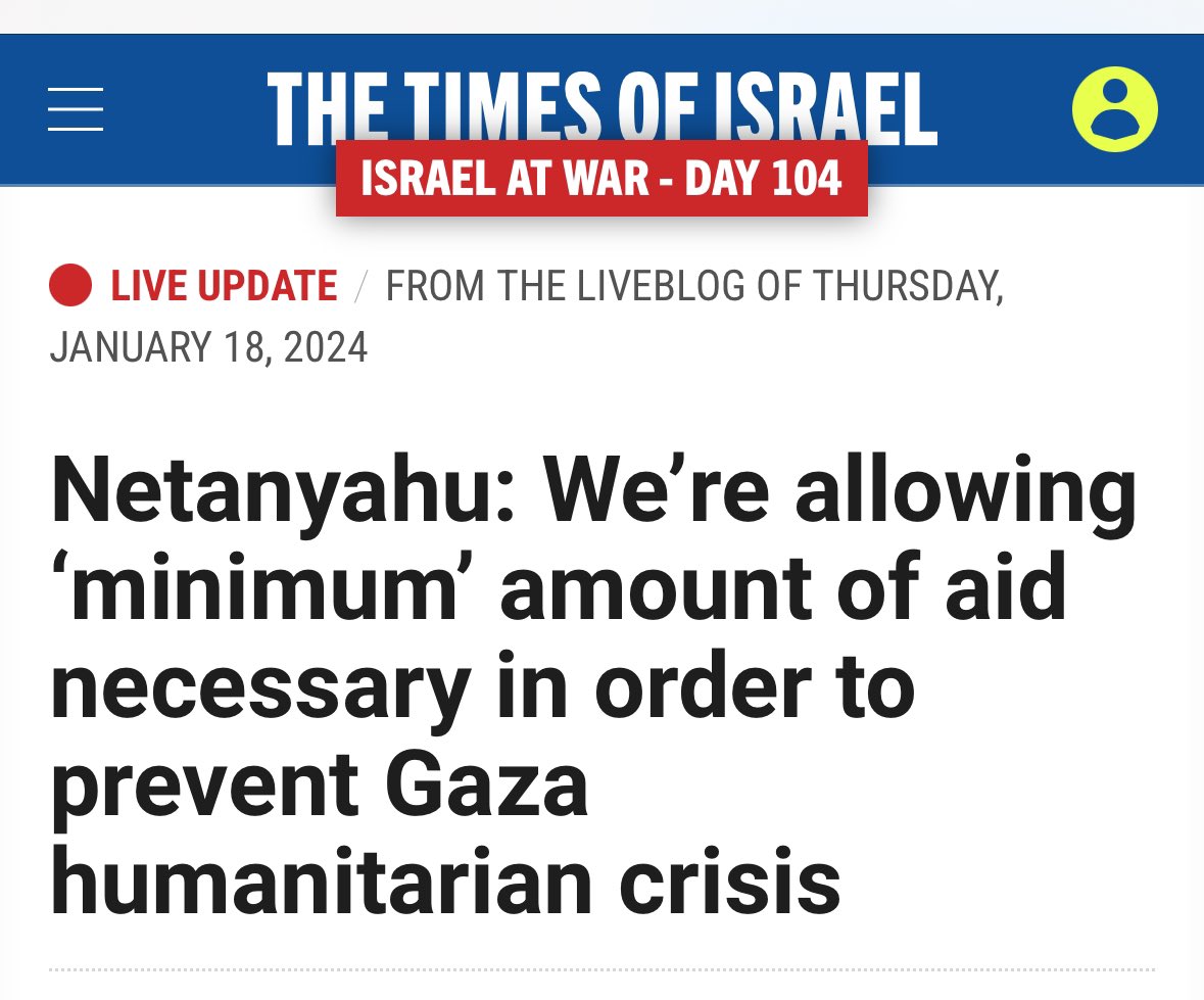 NEW: Israeli Prime Minister Netanyahu just admitted that Israel is deliberately restricting the entry of humanitarian aid to Gaza. US law prohibits @POTUS from providing security assistance to a country that restricts the delivery of US humanitarian aid: thehill.com/opinion/nation…