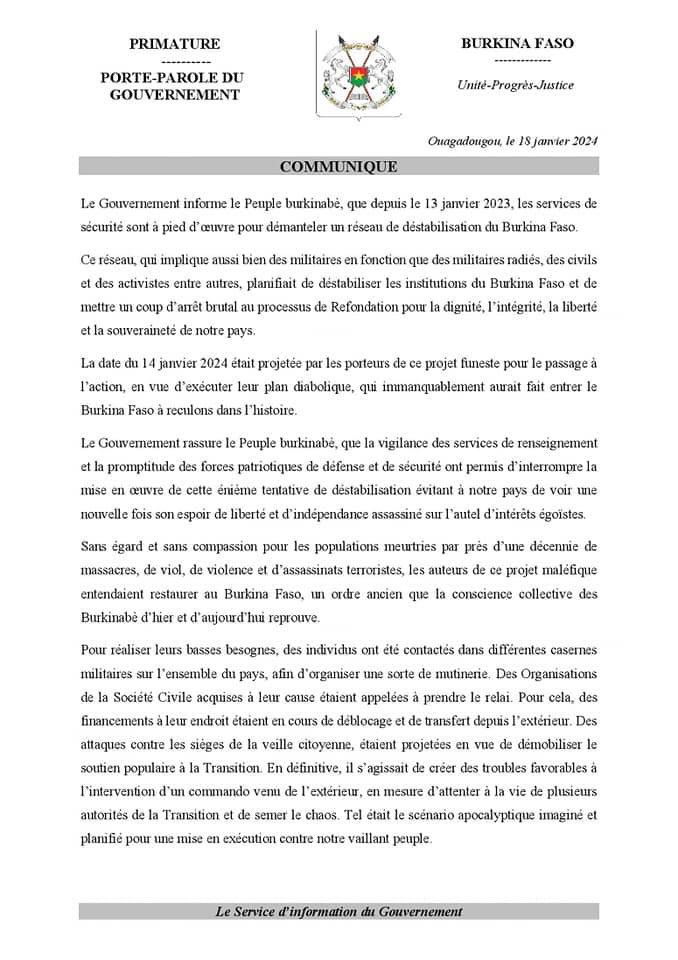 Burkina Faso : une tentative de coup d'État aurait secoué le pays