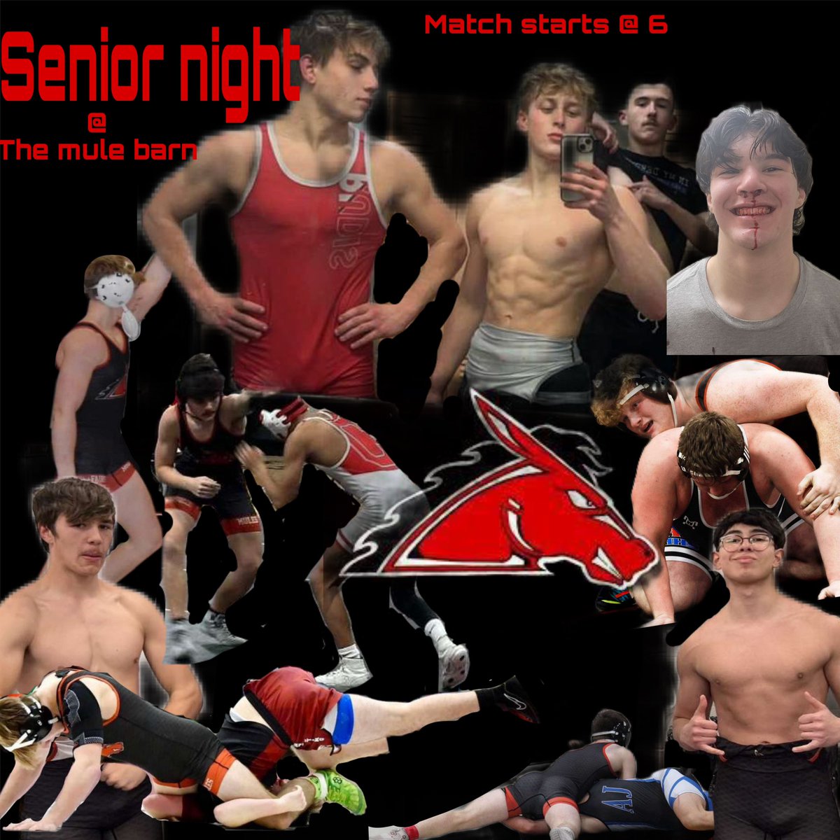 Senior night tonight. Come show support for the graduating wrestlers