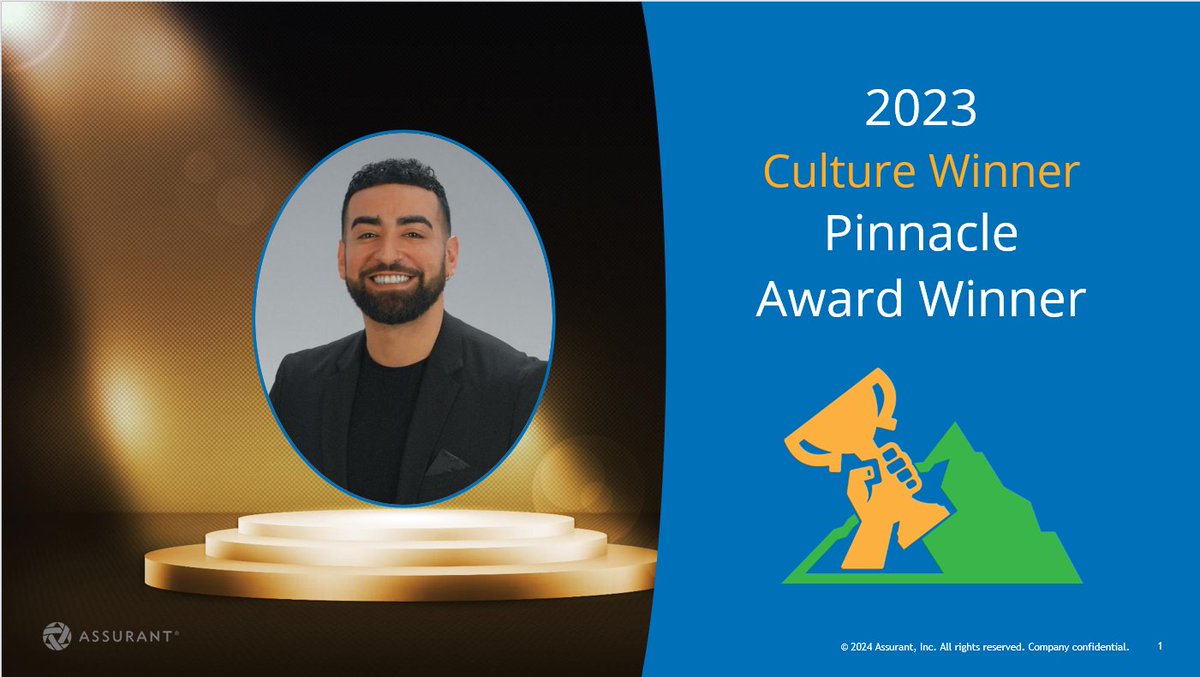 🙏🏽 2023 Pinnacle Award Winner.. The most prestigious award of the year. 🙏🏽🙌🏽 #BigThingsIn2024 #PinnacleAward #AssurantProud