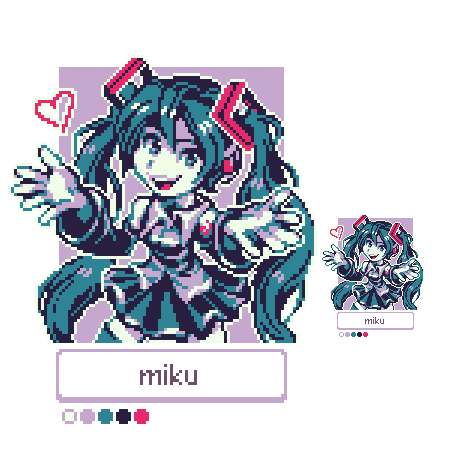 初音ミク 「in honor of miku news :) #PixelArt」|moaw! haha hehe hohoのイラスト