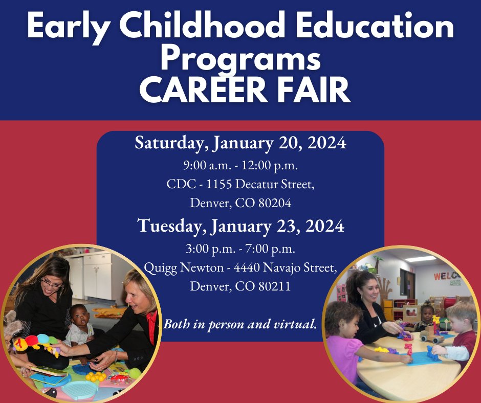 “Children are not a distraction from more important work. They are the most important work.” -C.S. Lewis

Do you have a calling to work with the younger generations? Our Early Childhood Education program is actively hiring! Stop by this weekend or next week to meet the teams!