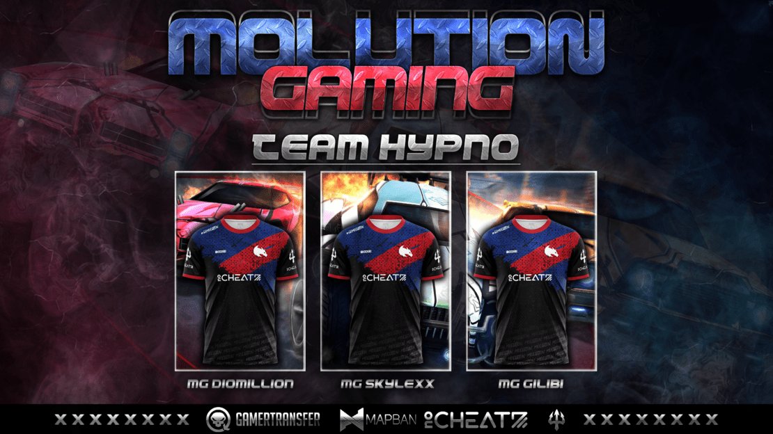 hiermit dürfen wir Euch stolz unser #RocketLeague Team: Hypno präsentieren!

Spieler – MG diomillion
Spieler – MG SkylexX
Spieler – MG Gilibi

Wir wünschen euch viel Glück und Erfolg bei uns!

#GoMolution#MolutionIsTheSolution