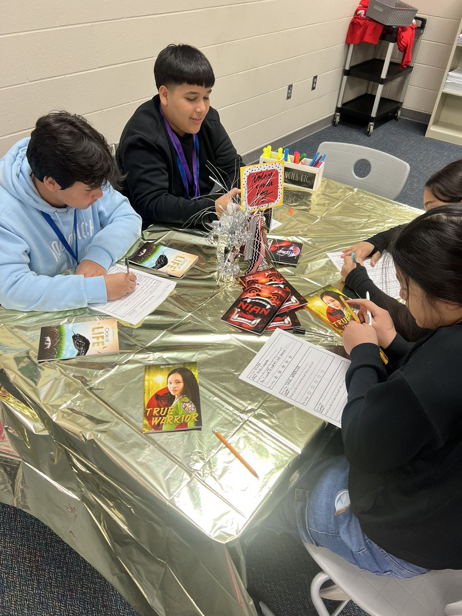 Look at these kiddos participating in their first “book tasting”! They are so excited to start reading their new books tomorrow!📚@CMohning @Cassicrouch592 @GiniHowell @SmithMS_CFISD @Educator_Edge