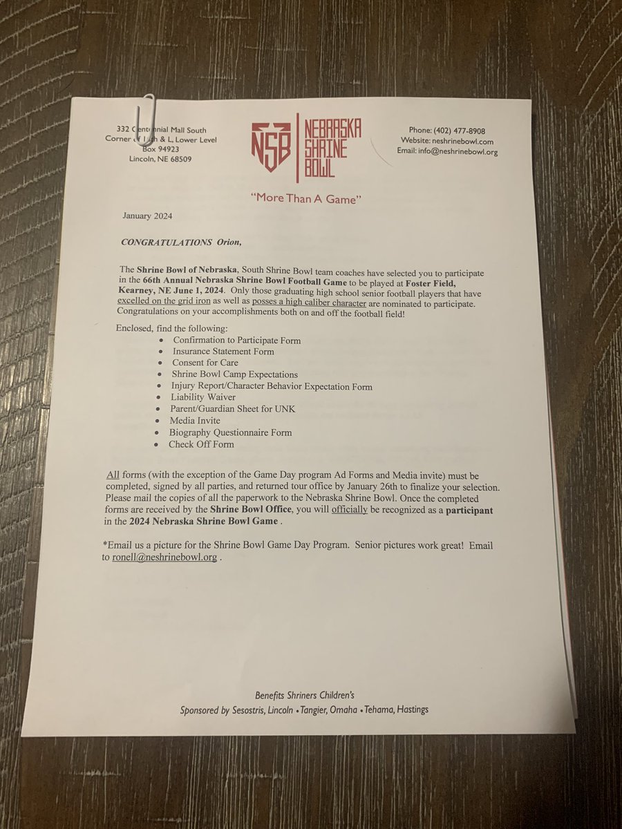 I am honored that I have been selected to play in the 66th annual Nebraska shrine bowl football game!! <a href="/CoachGottula/">Ryan Gottula</a> <a href="/PlattsmouthFB/">Plattsmouth Football</a> <a href="/coachclarsen/">Curtis Larsen</a> <a href="/PCSD_Activities/">Plattsmouth Activities</a>
