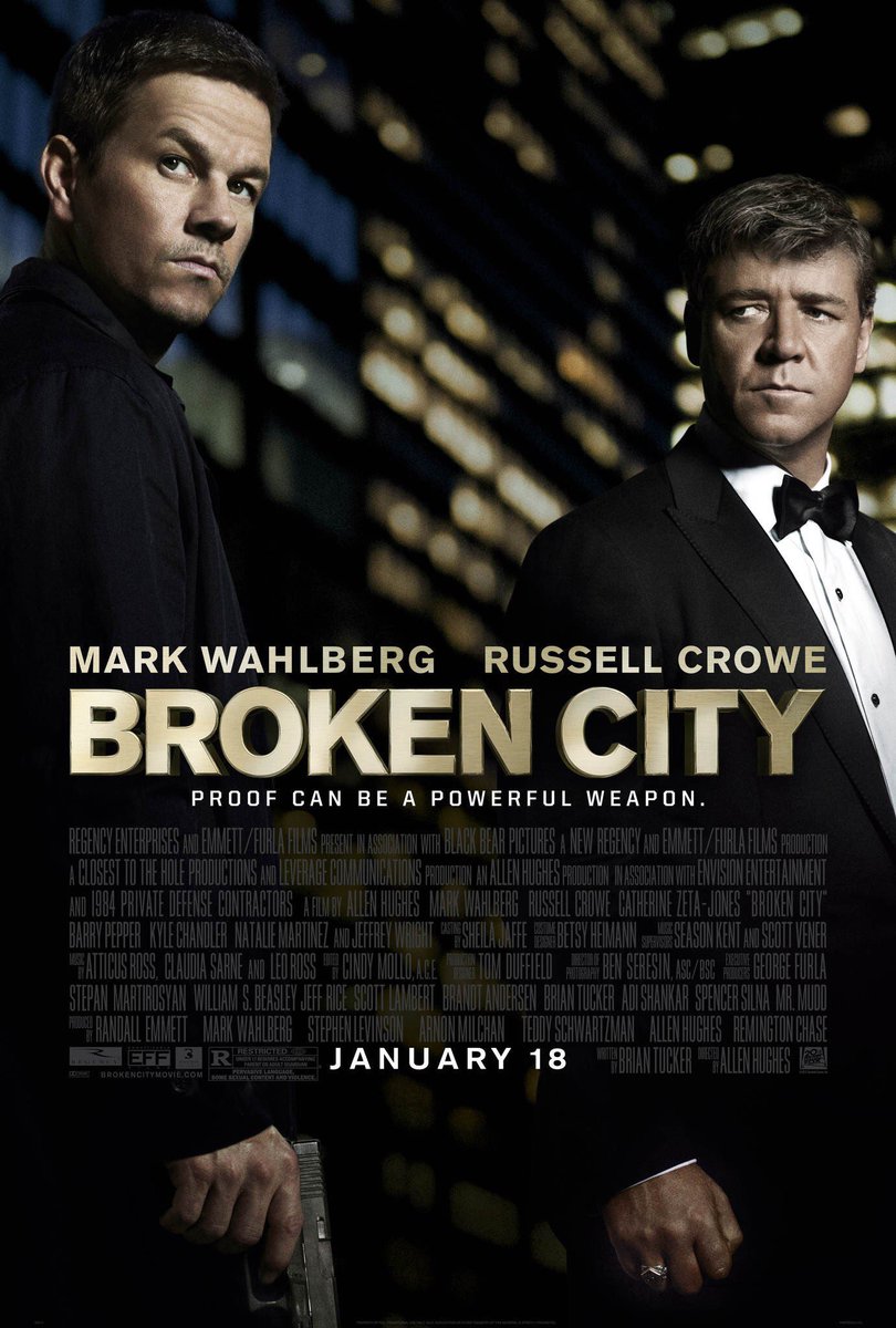 🎬MOVIE HISTORY: 11 years ago today, January 18, 2013, the movie ‘Broken City’ opened in theaters!

#MarkWahlberg @russellcrowe #CatherineZetaJones #BarryPepper #KyleChandler #NatalieMartinez #JeffreyWright #AlonaTal #MichaelBeach #JamesRansone #GriffinDunne #JustinChambers