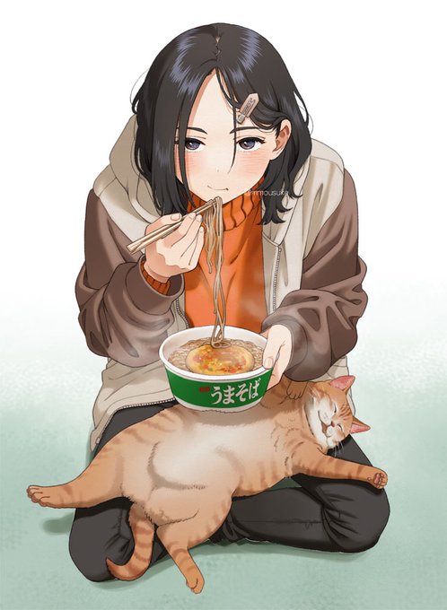 「麺 座る」のTwitter画像/イラスト(人気順)
