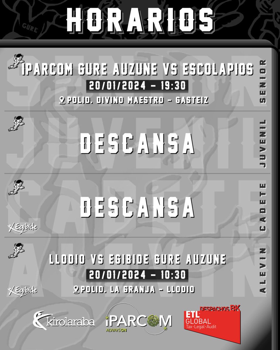 BalonmanoGure's tweet photo. HORARIOS DE LA JORNADA https://t.co/NaX5Ywqdzz