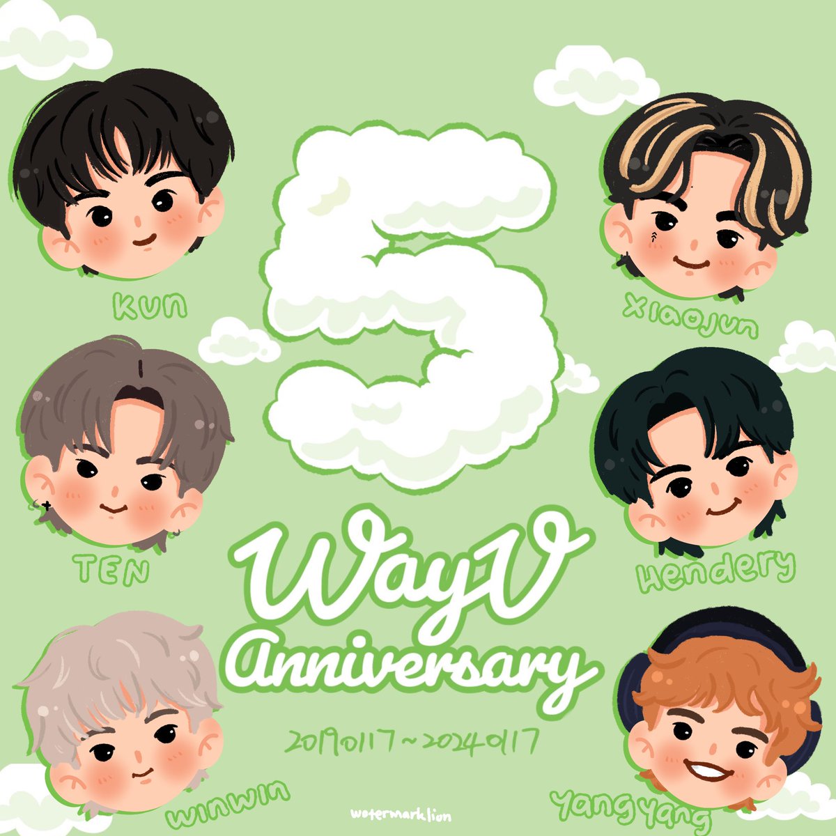 I know its late but Happy 5th Anniversary WayV
 
#HappyWayVDay 
#WayV_5thAnniversary 
#威神V出道五周年快乐 
#웨이션브이5주년축하해 
#WayV #威神V